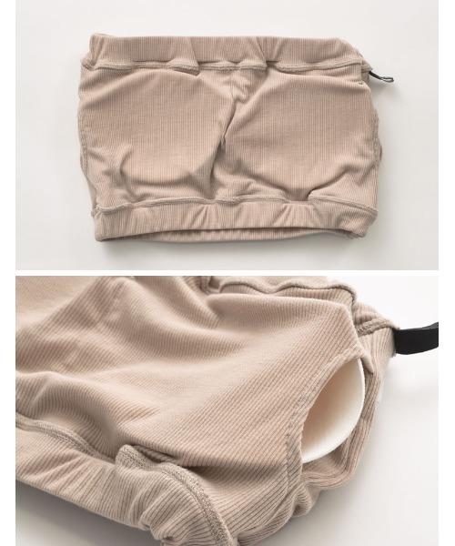 Re:EDIT(リエディ)の「カップ付きリブバンドゥ(その他アンダーウェア/インナー・レディース・ブラック/オフホワイト/ベージュ・LARGE/MEDIUM)」の7枚目の写真