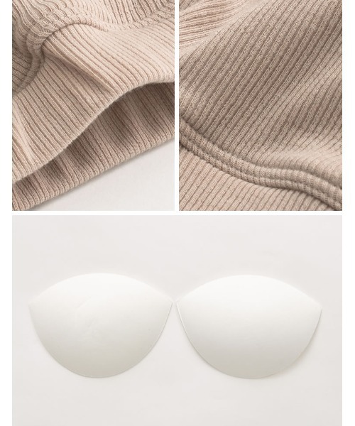 Re:EDIT(リエディ)の「カップ付きリブバンドゥ(その他アンダーウェア/インナー・レディース・ブラック/オフホワイト/ベージュ・LARGE/MEDIUM)」の8枚目の写真