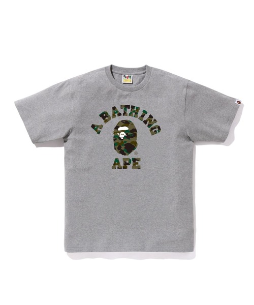 A BATHING APE(アベイシングエイプ)の「1ST CAMO COLLEGE TEE(Tシャツ/カットソー・メンズ・ブラック×イエロー/ブラウン×イエロー/ホワイト×イエロー/ブラック×グリーン/ホワイト×グリーン/グレー系その他・XXX-LARGE/X-LARGE/LARGE/XX-LARGE/MEDIUM/SMALL)」の6枚目の写真