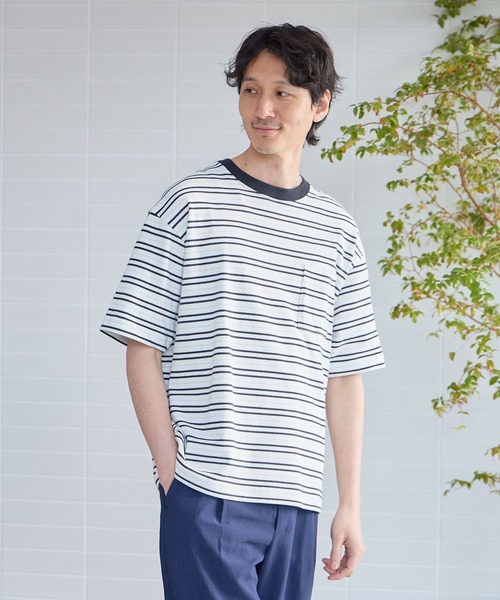 GLOBAL WORK（グローバルワーク）の「ヘビロッTEE COOL/半袖/986787（Tシャツ/カットソー・メンズ・ホワイト×ブラック/ホワイト/ライトグレー・MEDIUM/LARGE/X-LARGE/SMALL）」の15枚目の写真