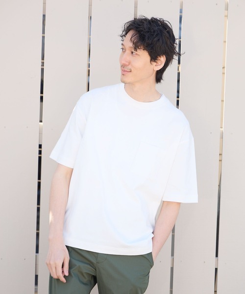 GLOBAL WORK（グローバルワーク）の「ヘビロッTEE COOL/半袖/986787（Tシャツ/カットソー・メンズ・ホワイト×ブラック/ホワイト/ライトグレー・MEDIUM/LARGE/X-LARGE/SMALL）」の19枚目の写真