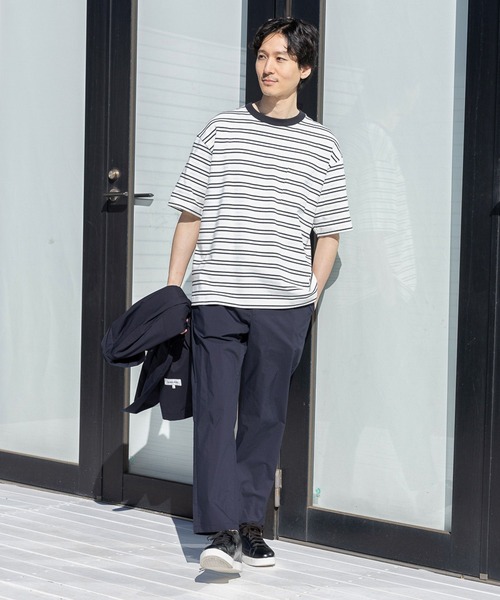 GLOBAL WORK（グローバルワーク）の「ヘビロッTEE COOL/半袖/986787（Tシャツ/カットソー・メンズ・ホワイト×ブラック/ホワイト/ライトグレー・MEDIUM/LARGE/X-LARGE/SMALL）」の21枚目の写真