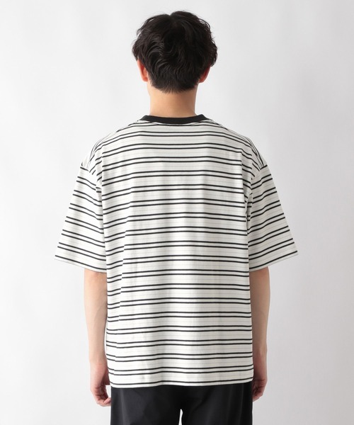 GLOBAL WORK（グローバルワーク）の「ヘビロッTEE COOL/半袖/986787（Tシャツ/カットソー・メンズ・ホワイト×ブラック/ホワイト/ライトグレー・MEDIUM/LARGE/X-LARGE/SMALL）」の4枚目の写真