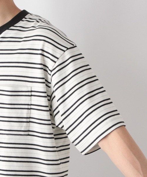 GLOBAL WORK（グローバルワーク）の「ヘビロッTEE COOL/半袖/986787（Tシャツ/カットソー・メンズ・ホワイト×ブラック/ホワイト/ライトグレー・MEDIUM/LARGE/X-LARGE/SMALL）」の6枚目の写真