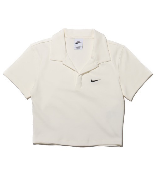 NIKE(ナイキ)の「NIKE AS W NSW ESSNTL SS POLO CRP TO / ナイキ ウィメンズ NSW エッセンシャル S/S ポロ 【SP】(ポロシャツ・レディース・ホワイト・L/M/S/XS)」の7枚目の写真