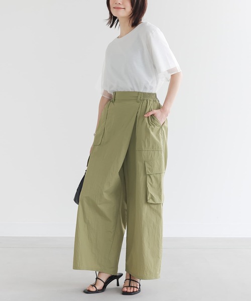 n'OrLABEL（ノアールレーベル）の「『カシュクールワイドカーゴパンツ』（カーゴパンツ・レディース・ブラック/ホワイト/ライトカーキ・1/2）」の18枚目の写真