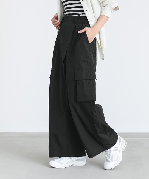 n'OrLABEL（ノアールレーベル）の「『カシュクールワイドカーゴパンツ』（カーゴパンツ・レディース・ブラック/ホワイト/ライトカーキ・1/2）」の17枚目の写真