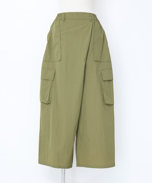 n'OrLABEL（ノアールレーベル）の「『カシュクールワイドカーゴパンツ』（カーゴパンツ・レディース・ブラック/ホワイト/ライトカーキ・1/2）」の12枚目の写真