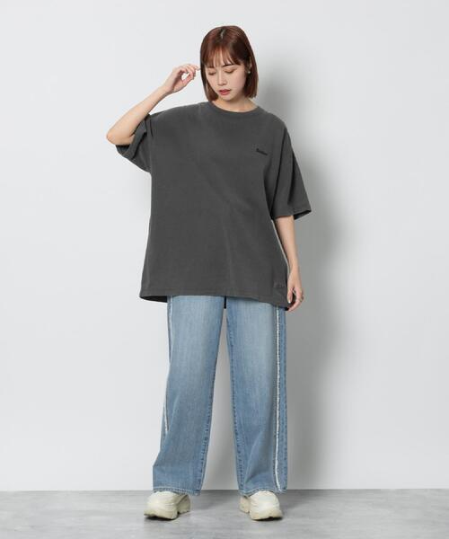 Dickies(ディッキーズ)の「Dickies(ディッキーズ)【レディース】天竺ビッグTシャツ(Tシャツ/カットソー・レディース・ブラック/ホワイト・M)」の8枚目の写真