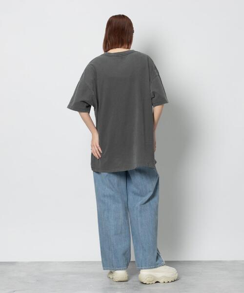 Dickies(ディッキーズ)の「Dickies(ディッキーズ)【レディース】天竺ビッグTシャツ(Tシャツ/カットソー・レディース・ブラック/ホワイト・M)」の9枚目の写真