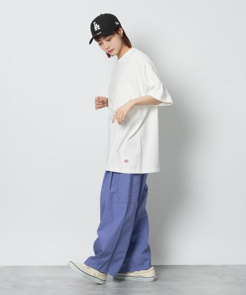 Dickies(ディッキーズ)の「Dickies(ディッキーズ)【レディース】天竺ビッグTシャツ(Tシャツ/カットソー・レディース・ブラック/ホワイト・M)」の17枚目の写真