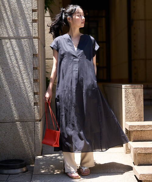 【セール】インドボイル スキッパーフレアワンピース（ワンピース）｜FREAK'S STORE（フリークスストア）