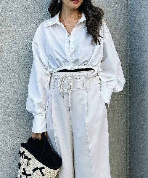 ショートリボンシャツ（シャツ/ブラウス）｜esutoreja（エストレジャ）