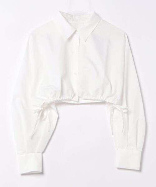 esutoreja（エストレジャ）の「ショートリボンシャツ（シャツ/ブラウス・レディース・ブラック/ホワイト/グレー・FREE）」の15枚目の写真