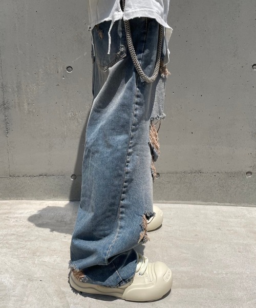 XU（エックスユー）の「ストリートファッション XU エックスユー design wallet chain ウォレットチェーン シルバーチェーン 太チェーン 韓国ファッション（ウォレットチェーン・メンズ・シルバー・ONE SIZE）」の2枚目の写真