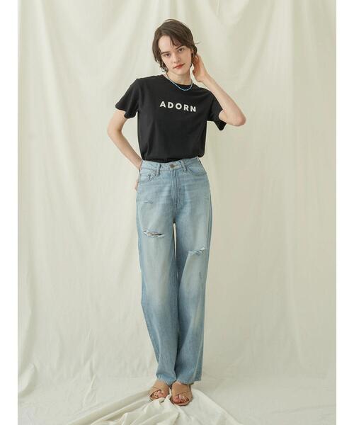 AMERICAN HOLIC(アメリカンホリック)の「フロッキーロゴカットプルオーバー①(Tシャツ/カットソー・レディース・オフホワイト/ブラック/アイボリー・M/L)」の18枚目の写真