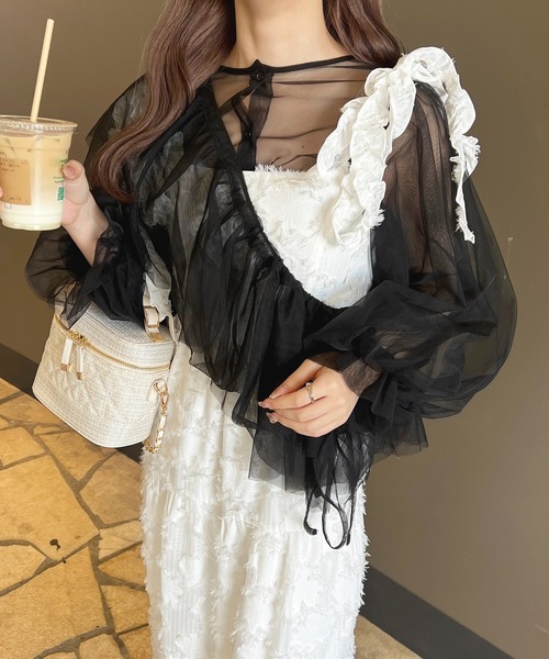 セール】マルチウェイチュールブラウス【ZOZOTOWN限定アイテム