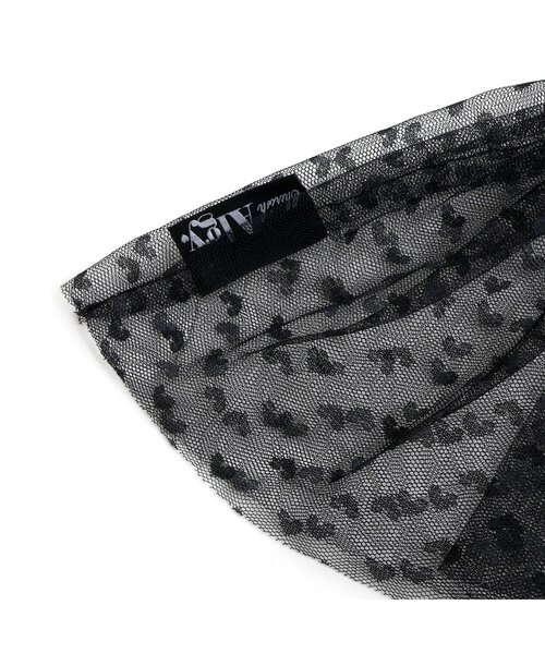 algy（アルジー）の「チュールキャミ付きT&キュロット3点セット（セットアップ・キッズ・ブラック/サックスブルー・X-SMALL/MEDIUM/SMALL/XXX-SMALL/XX-SMALL）」の8枚目の写真