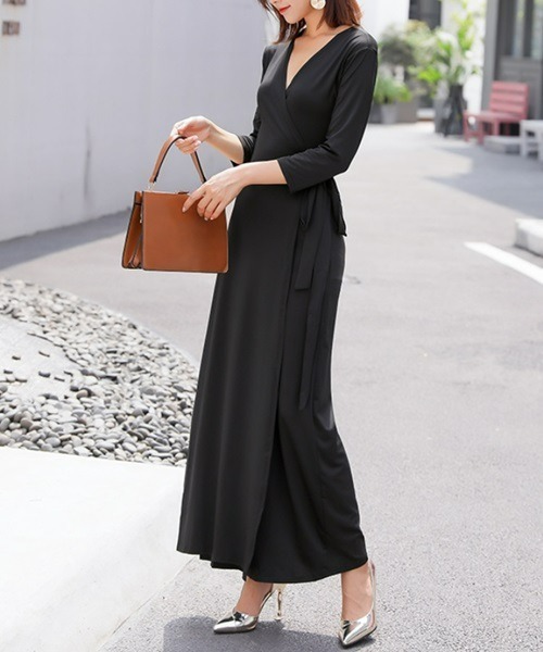 セール】SALE カシュクールラップワンピース（ワンピース
