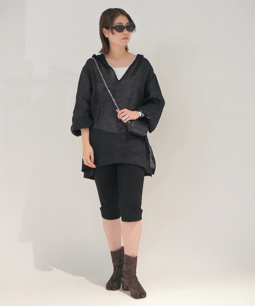 AP STUDIO（エーピーストゥディオ）の「カプリパンツ（その他パンツ・レディース・ブラック・38/36/34）」の4枚目の写真