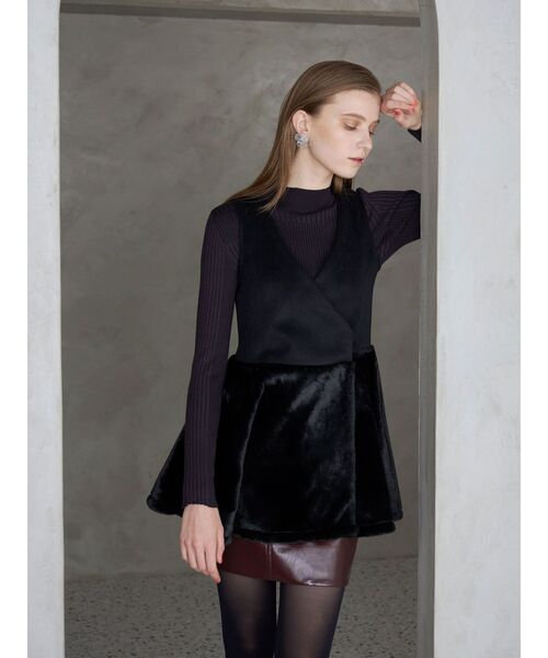 MERCURYDUO（マーキュリーデュオ）の「シンプルボトルネックニット（ニット/セーター・レディース・チャコールグレー/ブラック/パープル/オフホワイト/ベビーピンク/レッド・FREE）」の17枚目の写真