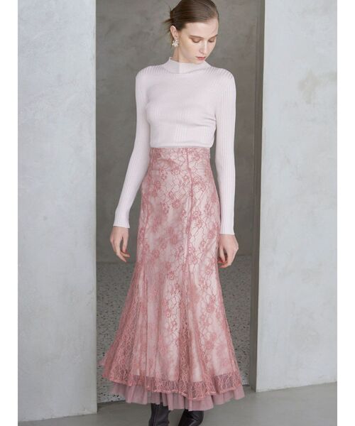 MERCURYDUO（マーキュリーデュオ）の「シンプルボトルネックニット（ニット/セーター・レディース・チャコールグレー/ブラック/パープル/オフホワイト/ベビーピンク/レッド・FREE）」の19枚目の写真