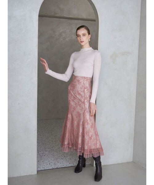 MERCURYDUO（マーキュリーデュオ）の「シンプルボトルネックニット（ニット/セーター・レディース・チャコールグレー/ブラック/パープル/オフホワイト/ベビーピンク/レッド・FREE）」の20枚目の写真