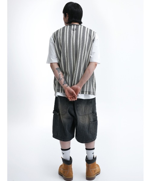 OY（オーワイ）の「『OY/オーワイ』 STRIPE CROCHET KNIT VEST/ニットベスト（ベスト・レディース・アイボリー・FREE）」の7枚目の写真