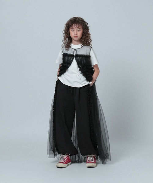LOWRYS FARM（ローリーズファーム）の「フリルミニウラケパンツ　 124762（スウェットパンツ・キッズ・ブラック/ピンク/グレー・160cm/150cm）」の13枚目の写真