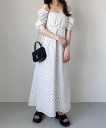 Heather | ギャザードットワンピース 121769(ワンピース)