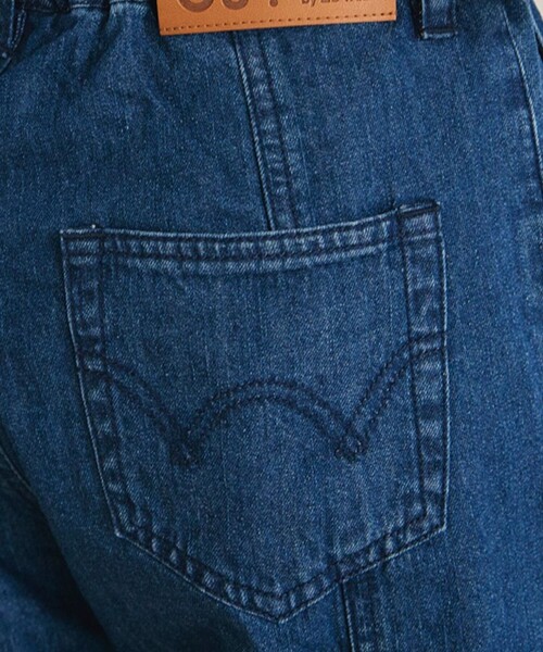 EDWIN(エドウィン)の「【Ou? by EDWIN】バギーワイドパンツ(デニムパンツ・キッズ・ネイビー・100/110/120/130/140/150)」の10枚目の写真