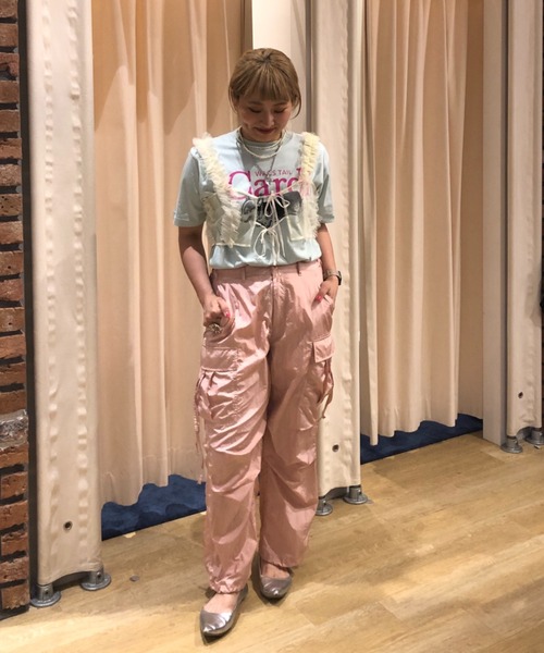 RODEO CROWNS WIDE BOWL(ロデオクラウンズワイドボウル)の「WAGS TAIL PARK Tシャツ(Tシャツ/カットソー・レディース・ホワイト/ミント/ブラック・FREE)」の18枚目の写真