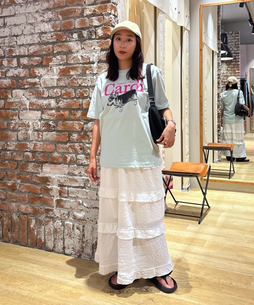 RODEO CROWNS WIDE BOWL(ロデオクラウンズワイドボウル)の「WAGS TAIL PARK Tシャツ(Tシャツ/カットソー・レディース・ホワイト/ミント/ブラック・FREE)」の21枚目の写真