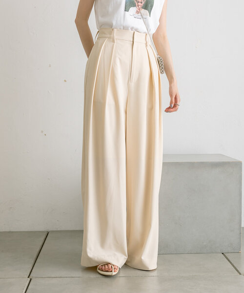 mystic(ミスティック)の「【3サイズ展開】タックスラックス(その他パンツ・レディース・ベージュ/ブラック/アイボリー・1/0/2)」の5枚目の写真