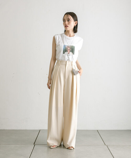 mystic(ミスティック)の「【3サイズ展開】タックスラックス(その他パンツ・レディース・ベージュ/ブラック/アイボリー・1/0/2)」の11枚目の写真