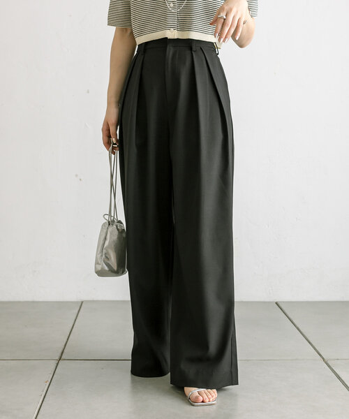 mystic(ミスティック)の「【3サイズ展開】タックスラックス(その他パンツ・レディース・ベージュ/ブラック/アイボリー・1/0/2)」の14枚目の写真