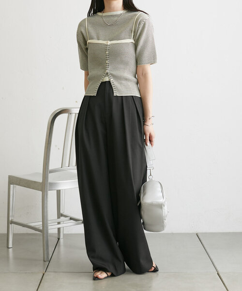 mystic(ミスティック)の「【3サイズ展開】タックスラックス(その他パンツ・レディース・ベージュ/ブラック/アイボリー・1/0/2)」の15枚目の写真