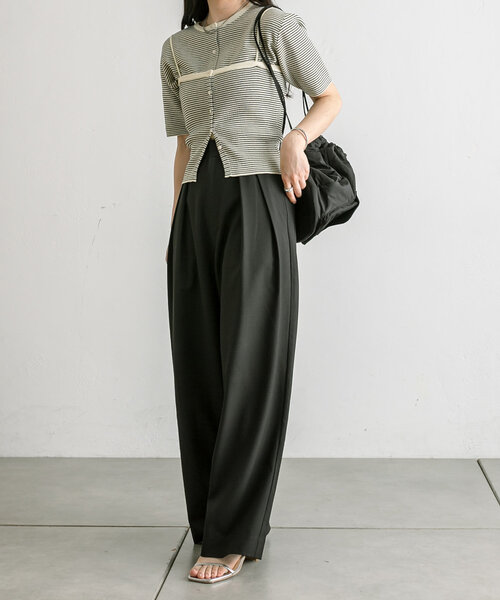 mystic(ミスティック)の「【3サイズ展開】タックスラックス(その他パンツ・レディース・ベージュ/ブラック/アイボリー・1/0/2)」の17枚目の写真