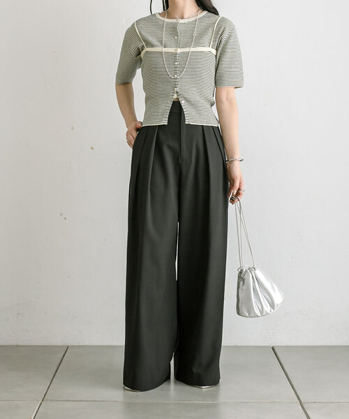 mystic(ミスティック)の「【3サイズ展開】タックスラックス(その他パンツ・レディース・ベージュ/ブラック/アイボリー・1/0/2)」の18枚目の写真