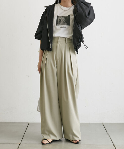 mystic(ミスティック)の「【3サイズ展開】タックスラックス(その他パンツ・レディース・ベージュ/ブラック/アイボリー・1/0/2)」の21枚目の写真