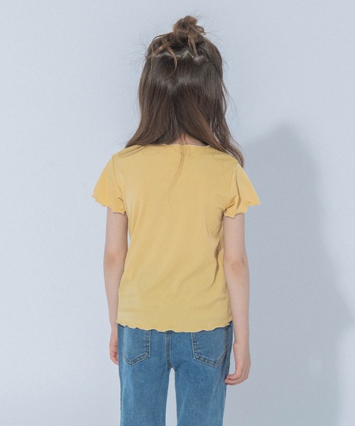 URBAN CHERRY（アーバンチェリー）の「【伸縮性・速乾性バツグン】メロウリブトップス（Tシャツ/カットソー・キッズ・グリーン/ブルー/パープル/イエロー/アイボリー/ブラウン/ピンク・110cm/120cm/130cm/140cm/150cm）」の18枚目の写真