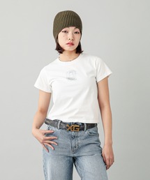 X-girl | FACE ROUNDED SQUARE S/S BABY TEE(Tシャツ/カットソー)