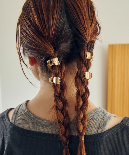 GOLDY（ゴールディ）の「チャビー メタル セット ミニ バンス クリップ（バレッタ/ヘアクリップ・レディース・ゴールド/シルバー系その他/ゴールド系その他/シルバー・FREE）」の14枚目の写真