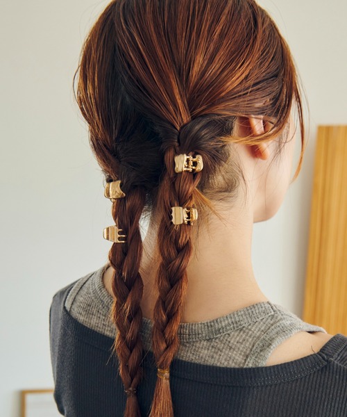 GOLDY（ゴールディ）の「チャビー メタル セット ミニ バンス クリップ（バレッタ/ヘアクリップ・レディース・ゴールド/シルバー系その他/ゴールド系その他/シルバー・FREE）」の16枚目の写真