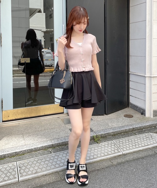 abc une face(アーベーセーアンフェイス)の「ビジューリボンフリルカーディガン(Tシャツ/カットソー・レディース・ホワイト/ピンク/ブラック/ブルー・FREE)」の19枚目の写真