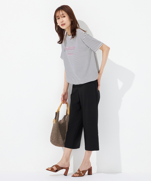 Petit Honfleur(プチオンフルール)の「【接触冷感】ストレッチセミワイドパンツ(スラックス・レディース・ブラック/モカ/ベージュ・L/M)」の13枚目の写真