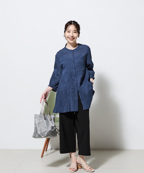 Petit Honfleur(プチオンフルール)の「【接触冷感】ストレッチセミワイドパンツ(スラックス・レディース・ブラック/モカ/ベージュ・L/M)」の16枚目の写真