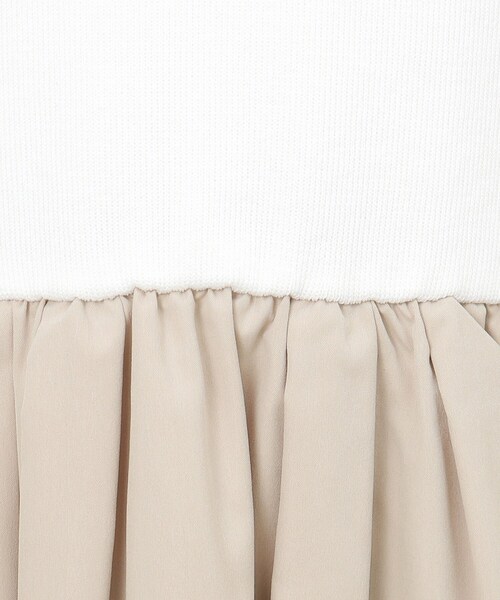 OPAQUE.CLIP（オペークドットクリップ）の「◆ニット×タフタ ドッキングワンピース【洗濯機洗い可/抗ピル】（ワンピース・レディース・ブラック系4/ブラック/ベージュ系その他7・36/38/40/42）」の6枚目の写真