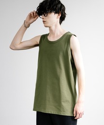 Audience（オーディエンス）の「Upscape Audience アップスケープオーディエンス 日本製 国産VORTEX 8オンス MVS天竺 サイドスリットロングタンクトップ AUD6527（タンクトップ・メンズ）」