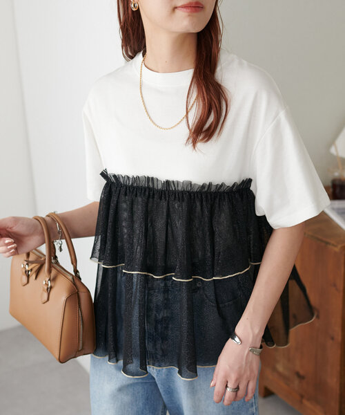 セール】【WEB限定】メローチュールドッキングTシャツ（Tシャツ